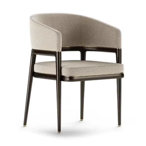 Modern Armrest Fabric Hotel Lobby Dining Chairs Coffee Shop Furniture Metal Leg Fast Food Cafe Chairs for Restaurant