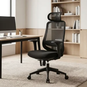 Modern Armrest Mesh Office Chair Swivel Highback Executive Chair Lift Adjustable Height Computer Chair Workplace Home