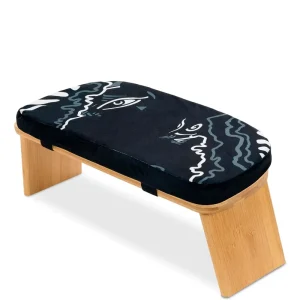Modern Bamboo Meditation Bench Cushion Foldable Bench Multiple Seating Angles Yoga Prayer Bench Deeper