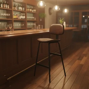 Modern Bar Furniture Hot Sell Bar Stools Metal Frame Leather Cushion Bar Chair