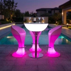 Modern Bar Furniture Set Manufacturer Fashionable Cocktail Table for Club Home Hotel Dining Bedroom Wood Plastic