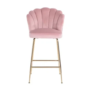 Modern Bar Furniture Stainless Steel High Bar Stool Commercial Velvet Fabric Bar Chair