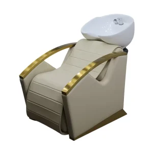Modern Basin Shampoo Chair for Beauty Salon and Barbershop with Adjustable Footrest and Easy Clean Design