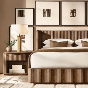 Modern Bedroom Wooden Furniture Resort Hotel Indoor Wood Villa Apartment Room Set Home Interior Durable