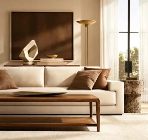 Modern Bench Integrated Outline Smooth Curved Body Solid Inner Frame Support Plain Minimalist Look Spatial Bench Cushion Sofa
