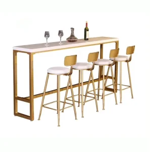 Modern Bistro bar Table and Chair Set bar Counter Nightclub Metal Stool