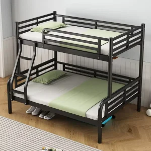Modern Black Color Durable Wooden Safe University Space Capsule Adult Bunk Beds with Stairs