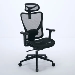 Modern Black Comfortable Armrest Roller Blade Wheels Mesh Office Chair Ergonomic Executive Swivel Office Chair