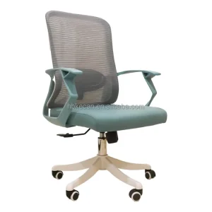 Modern Black Fabric Mesh Ergonomic Executive Office Chair with 360 Swivel and Height Adjustable for Home Office Visitors