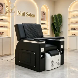 Modern Black Massage Pedicure Chair Luxury Salon Furniture Foot Spa Chair Reclining Manicure Chair with Whirlpool
