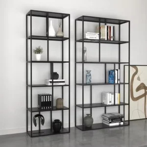 Modern Black Metal School Home Office Library Used Book Racks Bookshlef Bookrack Bookcase