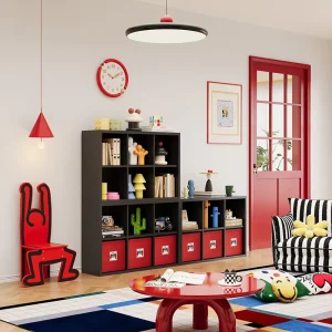 Modern Black Steel Living Room TV Cabinet Bedroom Storage Cabinet Modular Metal Grid Cabinet