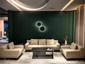 Modern Black Wooden Coffee Table for Living Room Home Furniture with Panel Design