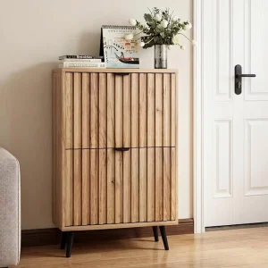 Modern Board Wood Bonding Extendable Eco Friendly Durable Shoe Rack for Apartment School Supermarket Gym Living Room Furniture