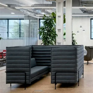 Modern Booth Reception Area Sofa Library with High Back Privacy Feature Tabletop Sofa Chair