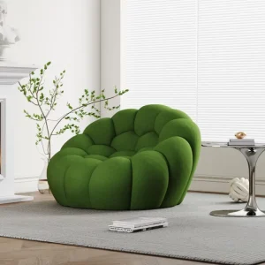 Modern Bubble Football Style Single Sofa Set Compressible Fabric Sofa