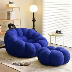 Modern Bubble Football Style Single Sofa Set Modular Compressible Fabric Sofas for Apartments Malls Schools Hotels