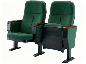 Modern Budget-Friendly Theater Furniture Wooden School Chair with Fabric Mechanism