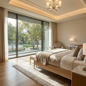 Modern Business Luxury Hotel Furniture Hotel Bedroom Furniture Set for Boutique Projects with Slim Metal Legs