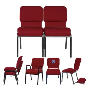 Modern Butacas Sillas Para Iglesia Auditorio Baratas Stackable Seat Padded Conference Auditorium Chair for Church