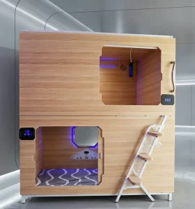 Modern Capsule Hotel Bed Modular Capsule Bed System for Hostels Space Efficient Stackable Sleeping Pods OEM ODM Metal Bunk Bed