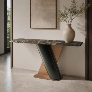 Modern Carbon Steel Console Table for Living Room Bedroom & Hotel Decoration