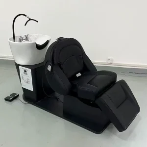 Modern Ceramic Basin Stainless Steel Frame Shampoo Chair Salon Furniture Supplier Manufacturer
