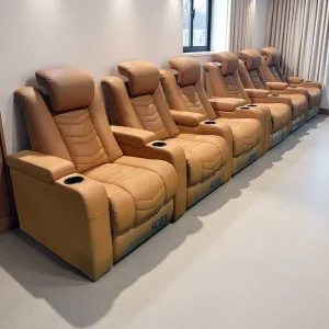 Modern Chair Home Cinema Seating Sofa Orange Leather Seats Home Theater Furniture for Living Room