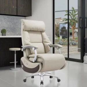 Modern Chaise De Bureau Executive Office Leather Ceo Chair Comfortable Luxury High Back Boss Office Leather Chair with Footrest