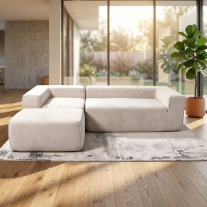 Modern Chesterfield Minimalist Compressed Sofa Vacuum Packed Modular Sectional Couch with Sponge Filling for Hotel Use