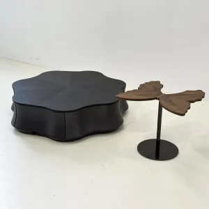 Modern Chinese Tea Style Handcrafted Solid Wood Floor standing Coffee Table Side Table Elegant Home Furniture for Living Room