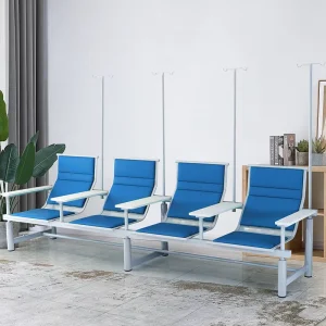 Modern Chrome Steel Waiting Chair 1/2/3-Seater Hospital Station Reception Waiting Bench Seat Chair