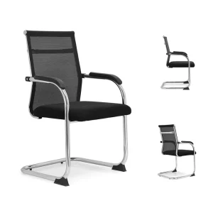 Modern Classic Factory Executive Ripple Black Visitor Meeting Room Office Chair