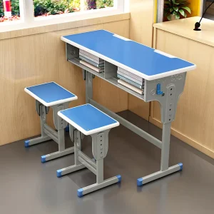 Modern Classroom Furniture Height adjustable Two person Desks and Chairs Designed Specifically for Elementary and Middle School