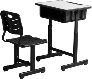 Modern Classroom Furniture School Set Secondary School Student Desk and Chair Adjustable Metal Eco friendly Mall Use