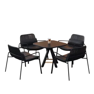 Modern Clear Restaurant Bar Terrace Outdoor Leisure Furniture for Bar Cafe Table Chair Combination