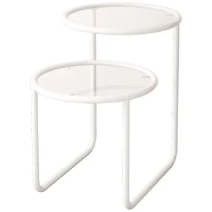 Modern Coffee End Table with Tempered Glass and Metal Frame Living Room Furniture for Small Spaces Snack Side TV Tray Table