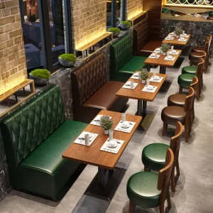 Modern Coffee Shop Used Booth Seat Restaurant Sofa Set Cafe Bench Seating Fast Food Furniture Dining Set