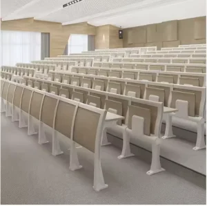 Modern College Modern Style Auditorium Lecture Hall Customizable Foldable Aluminum Alloy Step Bench Classroom Desk Chair School