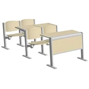 Modern College Wooden Desk and Chair Set for School Classroom Lecture Hall Furniture