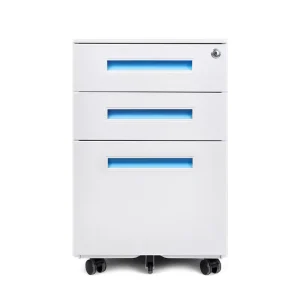 Modern Colorful Customized RAL Color Handle Metal Mobile Pedestal 3 Drawer Office Storage Cabinet File Cabinet School Bedroom