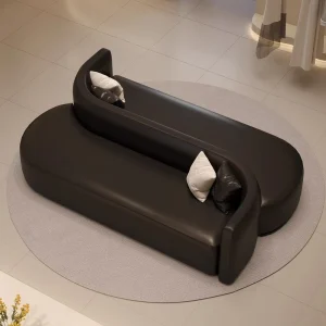 Modern Comfortable Durable Double Sided Leather Sofa Set High Density Sponge Commercial Use Office Hotel Hospital Clothing