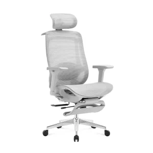 Modern Comfortable Ergonomic Office Chair Executive Grey Full Mesh Chair for Office Sillas De Oficina Reclinechair With Footrest