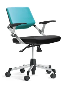 Modern Comfortable Fabric Office Training Chair Functional with Wheels for Home Office Meetings Workspaces