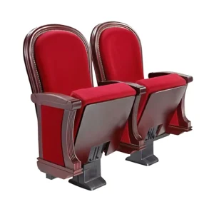 Modern Comfortable Foldable Auditorium Chair Metal Iron Armrest Fabric Backrest Legs Commercial Furniture Outdoor Hospital Use
