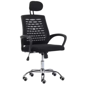 Modern Comfortable Heavy Duty Executive Office Chair Mesh and Fabric Plastic Fixed Armrest Adjustable Ergonomic Seat
