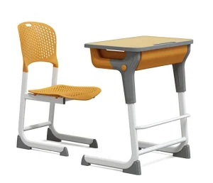 Modern Comfortable MDF School Desk and Chair Set for Home Office and School Use Single Seater