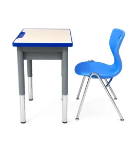 Modern Comfortable School Adjustable Desk and Plastic Chair Set