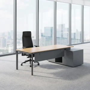 Modern Comfortable Solid Wood L Shaped Executive Workstation Commercial Office Furniture for Corporate Office Building