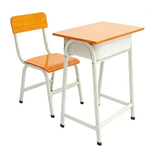 Modern Comfortable Student Table Chair Set Side Drawer Tilt Desktop Metal Frame School Furniture for Home Office Bedroom